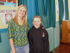 Millie with her history teacher Natalie Carson