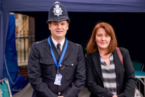 Sgt Carl Massey and a representative of the Polish Embassy