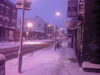 Churchfield Road Acton in snow