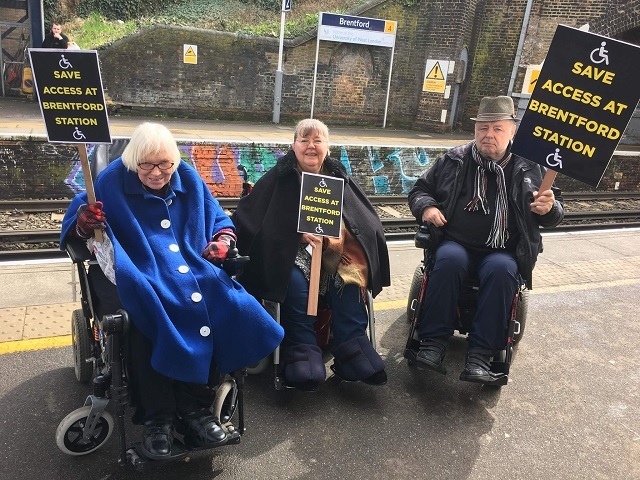 Campaigners for Wheelchair Access at Brentford