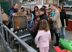 Jason Bowyer demonstrating painting