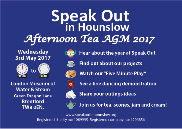 Speak Out in Hounslow Afternoon Tea