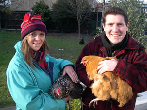 Cllrs Caroline Andrews and Andrew Dakers with Ascot and Butternut