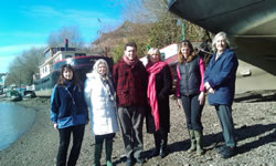 Andrew Dakers with Susan Penhaligon and other campaigners against PLA charges