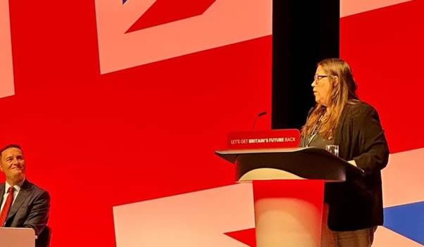 Amy Croft at Labour conference