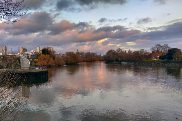 View south from Brentford Dock