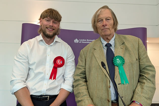 Craig Owen (Labour) and Guy Lambert (Green) were the winners in Brentford West 
