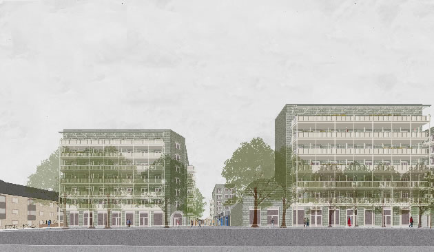 Proposed view from High Street Brentford towards Brook Road South between Western and Central Blocks. Picture: Hounslow Council