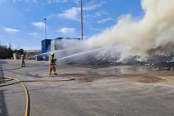 Firefighters Tackle Large Blaze at Transport Avenue Waste-facility