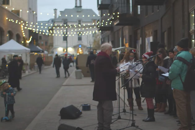 Carol singers at last year's Brentford Christmas Market