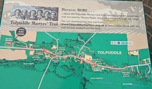 Tolpuddle information board 
