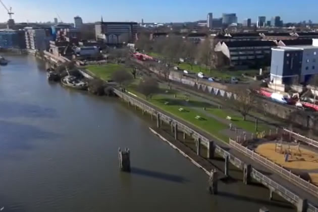 Watermans Park viewed from the air