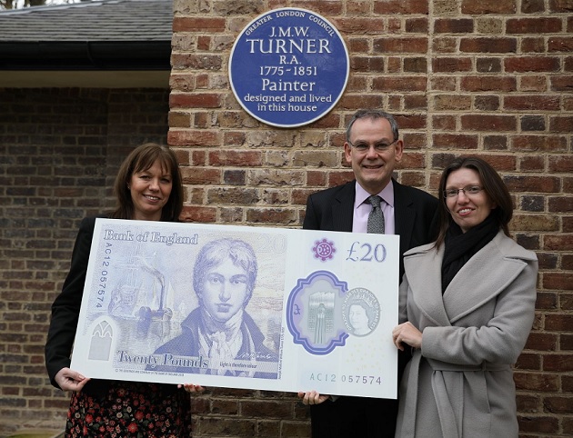 Turner and his twenty pound note