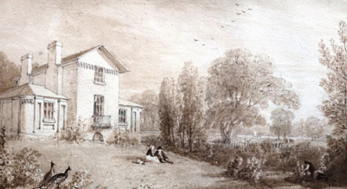 William Havell drawing of Turner House, courtesy of Turner Trust
