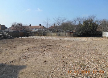 Beresford road after demolition