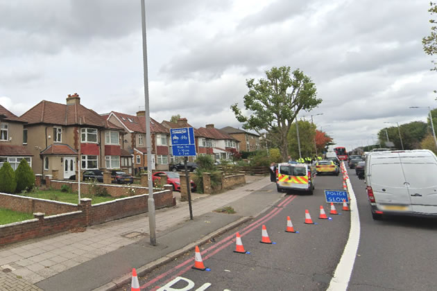 Police on Church Road Northolt