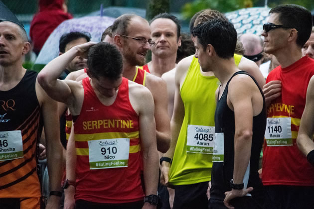 Runners prepare to take on the Ealing Half Marathon