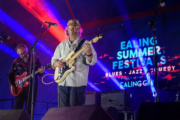 The Great West Groove Big Band featuring Festival founder Robert Hokum performing at the 2022 Ealing Blues Festival.