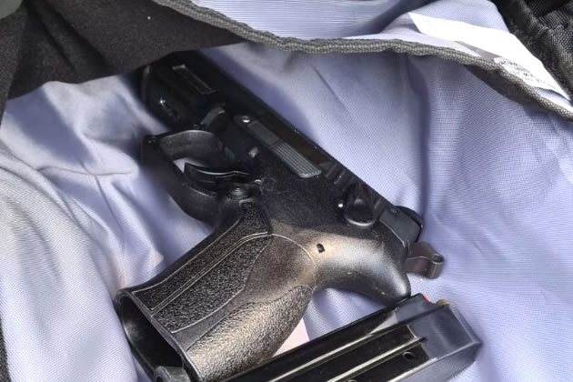 The firearm police discovered in Ali's rucksack