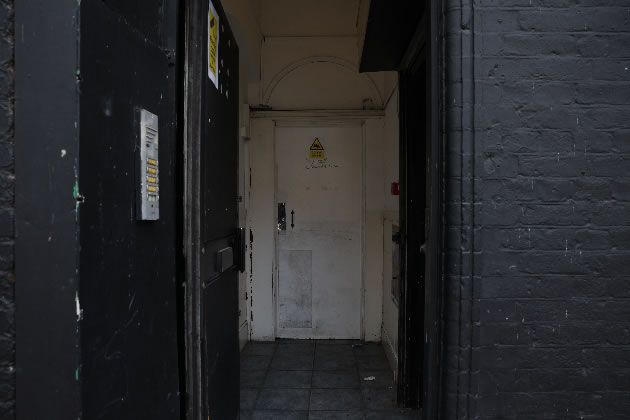 Entrance to alleged crackhouse in Hanwell