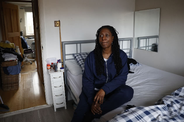 Jean Morris was forced to give up her bedroom to her son