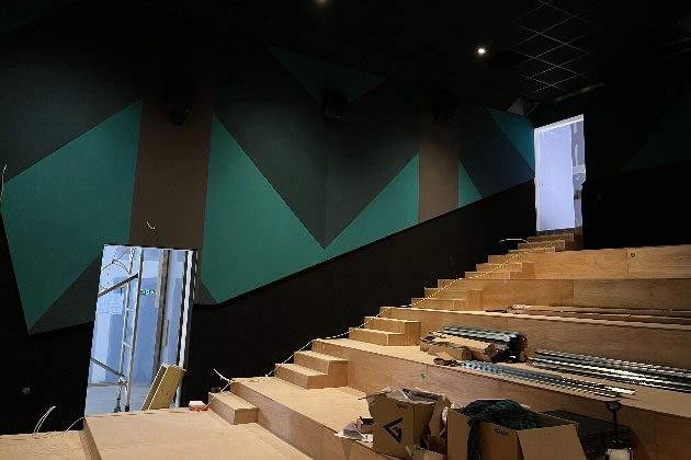 The interior of one of the screening rooms at Filmworks