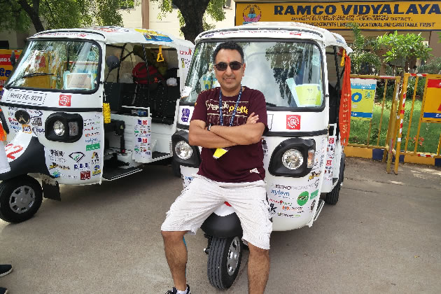 Sanjay Vadhera getting set for his 2,000 km journey 