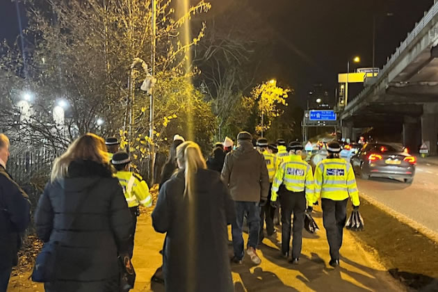 A previous Walk and Talk event with the Met Police 