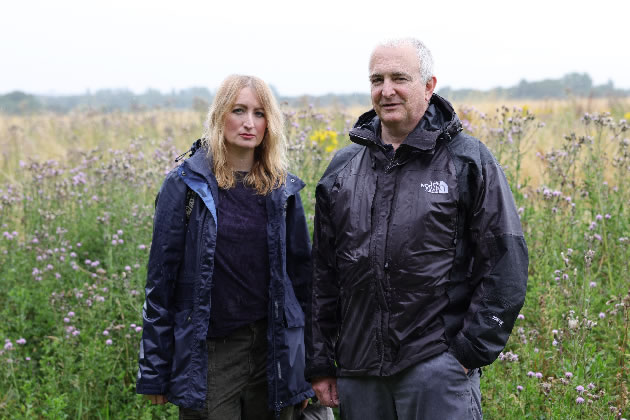 Katie Boyles and Steve Toft at Warren Farm