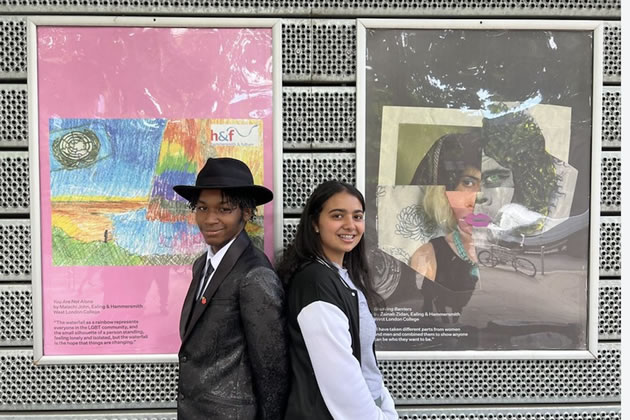 Malachi and Zainab with their prize winning posters