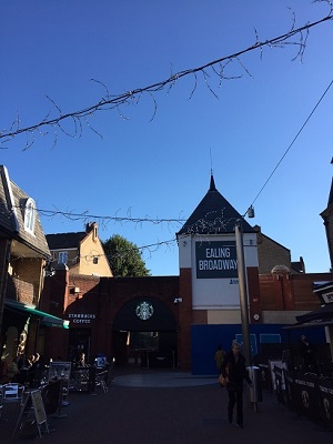 Christmas decorations are already making an appearance at the Ealing Broadway shopping centre