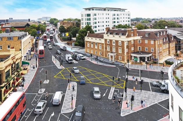 New design for Cycle Superhighway 9 at Kew Bridge