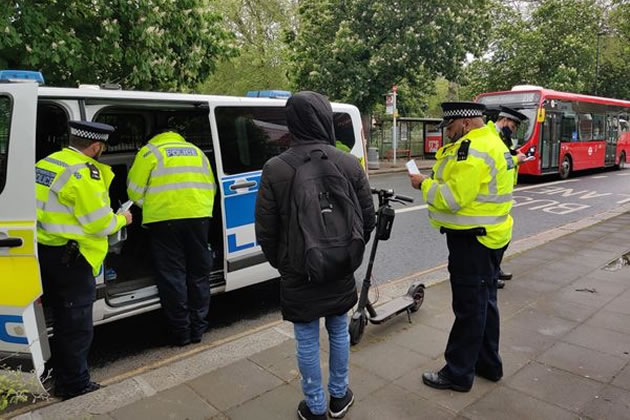 Police in Ealing tackle illegal e-scooter use