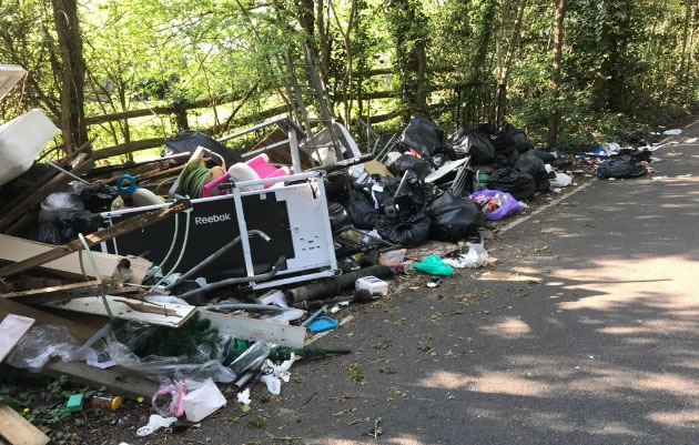 Fly-tipping in the borough of Hounslow 