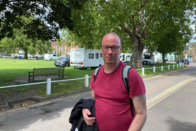 Man visiting the area thought a fair was taking place on Kew Green 