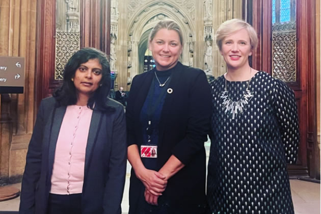 Cross-party effort: Rupa Huq MP with Labour’s Stella Creasy MP and Conservative Baroness, Liz Sugg