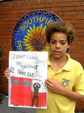 Prizewinner and his poster