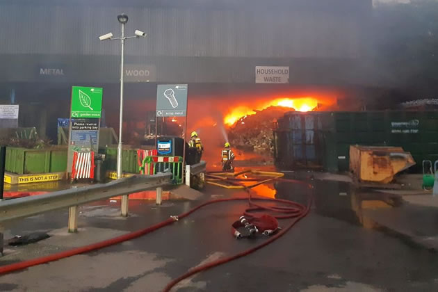 Firefighters use hoses to tackle fire at Townmead Road