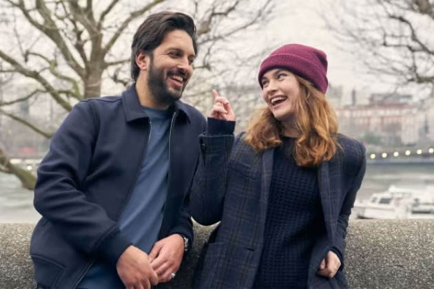 Shazad Latif and Lily James in ‘What’s Love Got to Do with It?’