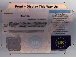 Merton blue badge