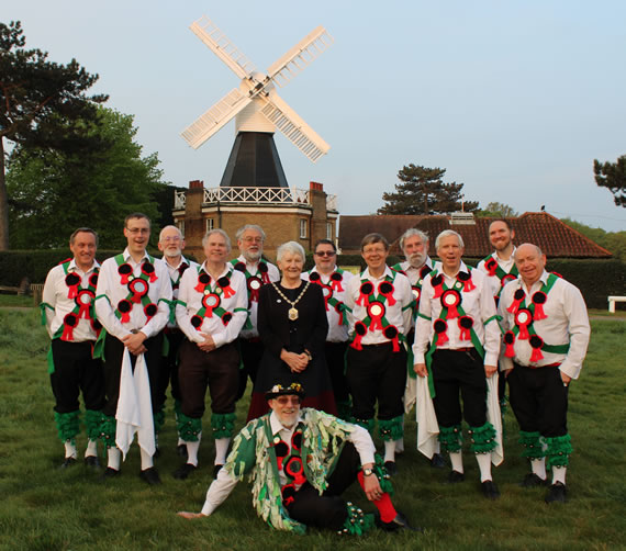 Greensleeves Morris Men and Mayor Mary Curtin