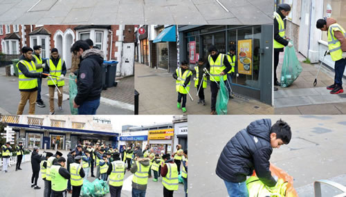 Wimbledon New Year street cleaning